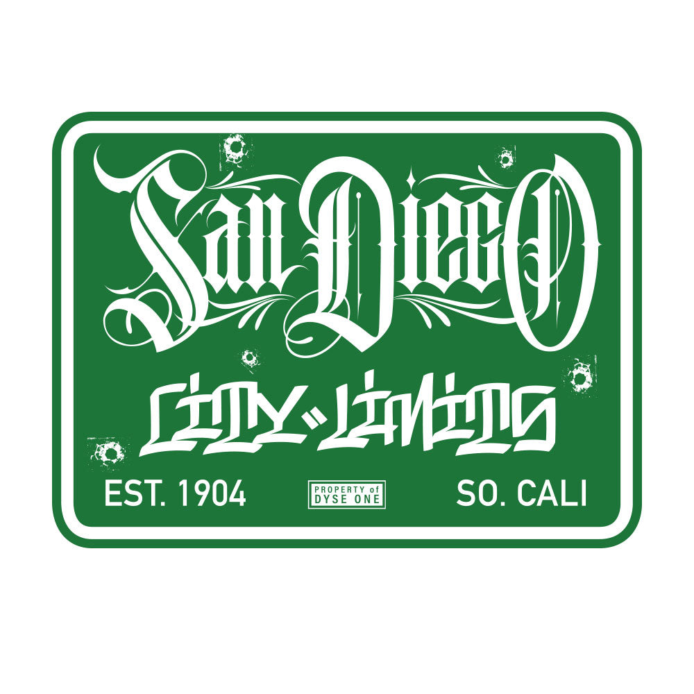 Dyse One SD City Limit Sign – Official Dyse One | Clothing, Art ...